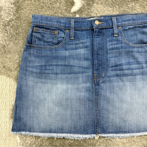 Madewell Denim Frayed Hem Skirt - Picture 2 of 12